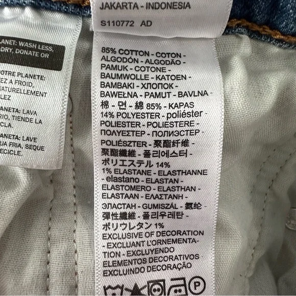 Levi's Wedgie Straight Leg Jeans Womens 32 Classic Button Fly Stretch Denim - Picture 7 of 10